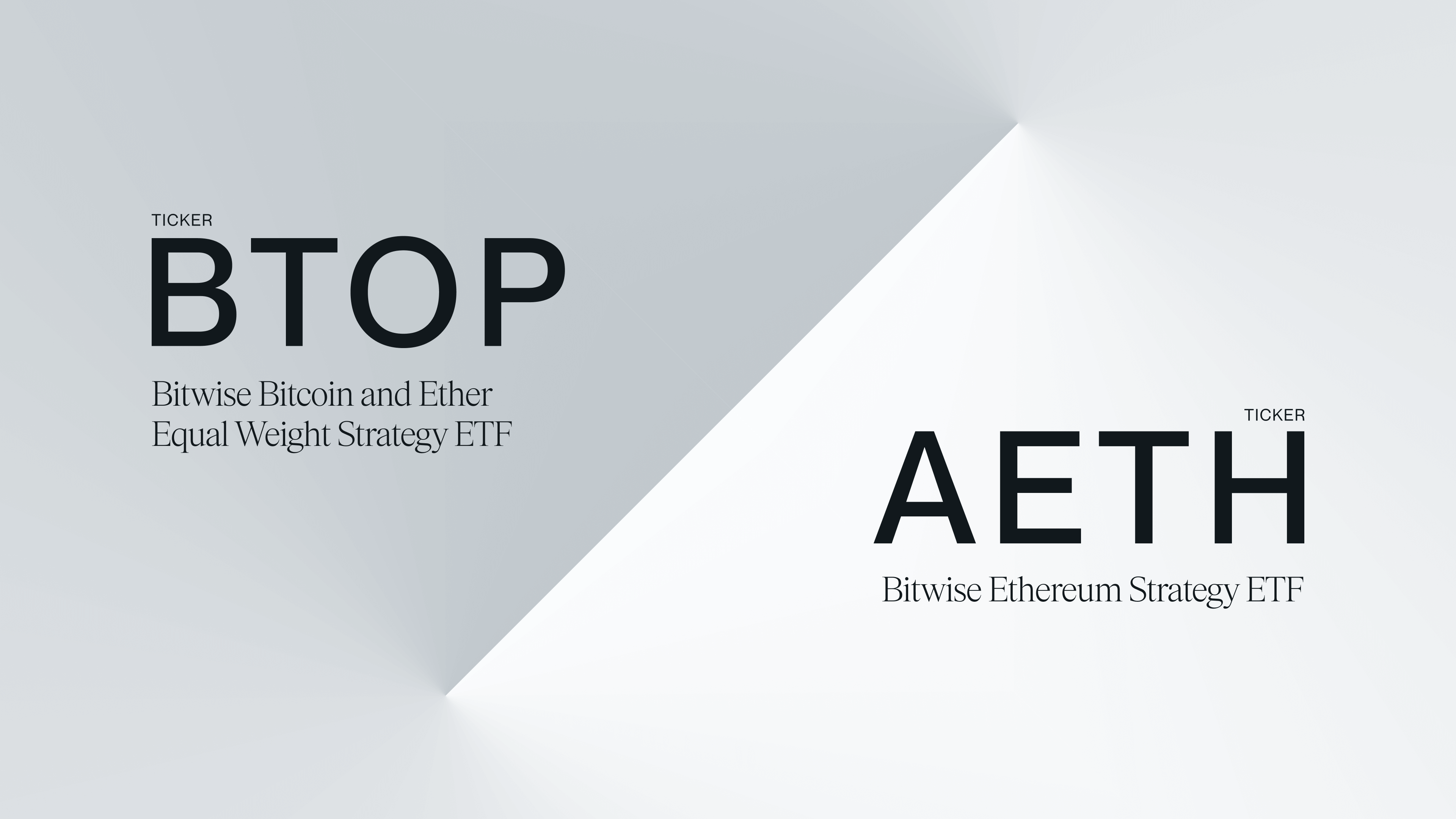 AETH and BTOP, Two First-of-Their-Kind Ethereum Futures ETFs From Bitwise, Launch Today